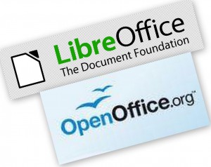 Logos de OpenOffice y LibreOffice